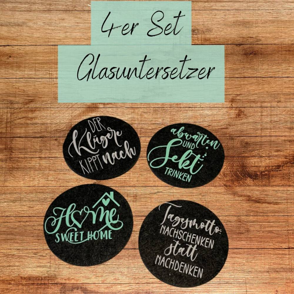 Untersetzer für Getränke ,,Wein'' 4er Set