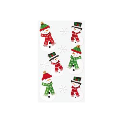 Sticker Schneemann Mix | 3-D-Sticker Schneemann