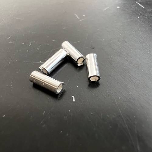 5 x Röhrchen aus 925-Silber, 5x2 mm - B54