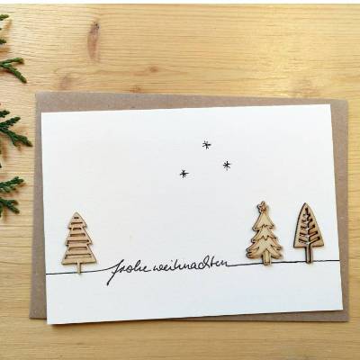 Weihnachtskarte "Sternenwald"