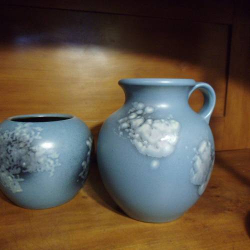 2 x Vase Krug Keramik Bodenmarke Dümler & Breiden Germany Pottery  Blumenvase Henkel Krug Henkelvase Landhaus Cottage Vi