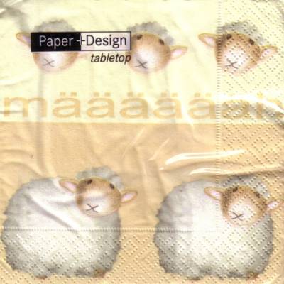 20 Cocktailservietten määäh, Servietten mit Schafen von Paper+Design