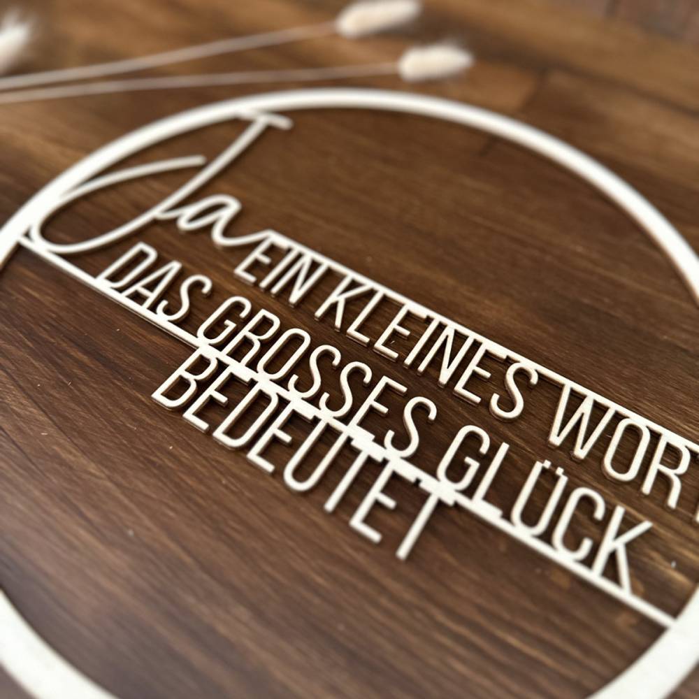 Ja Ein Kleines Wort Das Grosses Glck Bedeutet