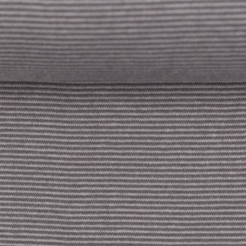 Feinstrick-Bündchen Stella von Swafing - 183285 grau / dunkelgrau geringelt 1mm