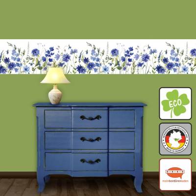 ECO Bordüre: Blaue Kornblumen - 20 cm Höhe