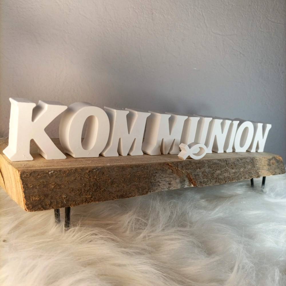 Kommunion Tischdeko, Schriftzug Kommunion, Schriftzug, Tischdeko Kommunion Mädchen, Tischdeko Erstkommunion Bild 3