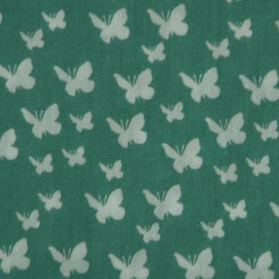 ♕ Baumwollstoff helles petrol mit kleinen Schmetterlingen 50 cm x 150 cm ♕