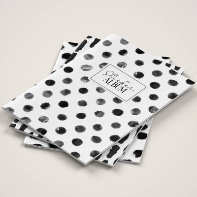 Stickeralbum Set *Aquarell Polka Dot* / A5 Aufkleberheft mit 32 Seiten zum Sticker sammeln und aufbewahren