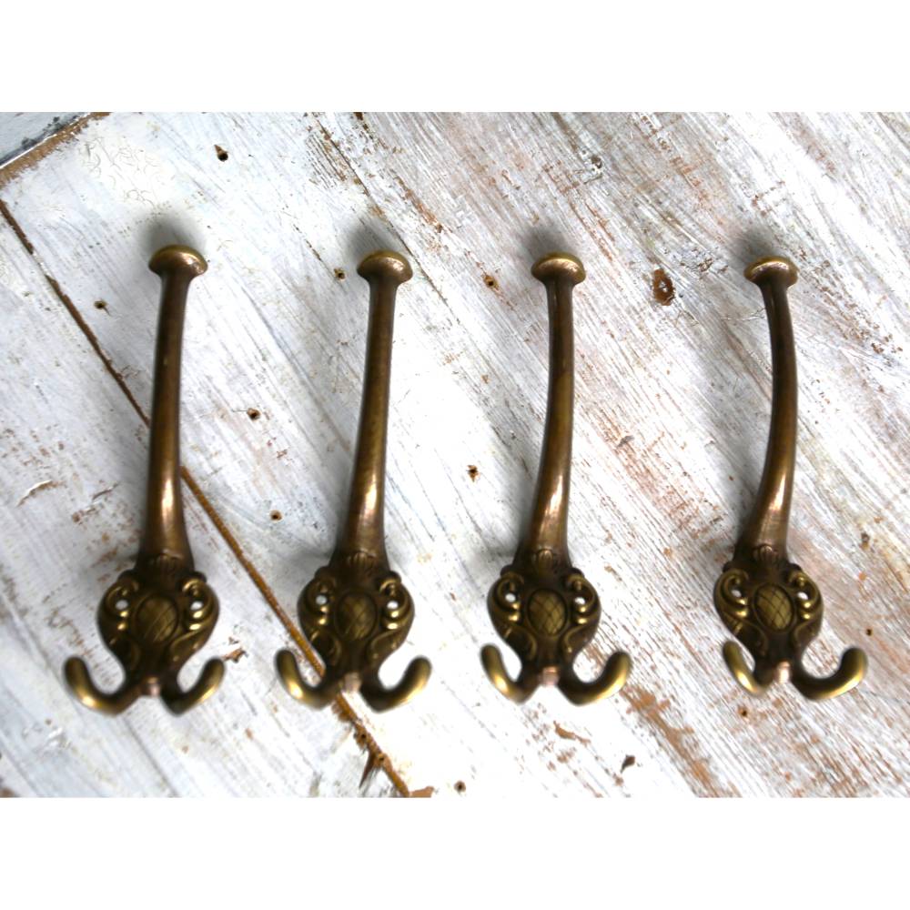 Vintage Wandhaken Messing groß
