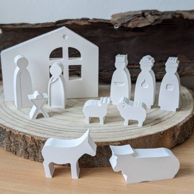 Weihnachtskrippe Raysin, 11-teilig, Weihnachten Deko