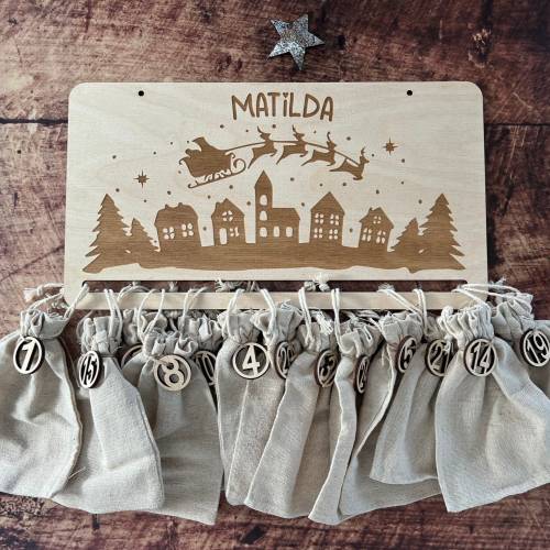 Adventskalender, personalisiert, verschiedene Formen, Weihnachten, Weihnachtskalender, Weihnachtsdekoration, Advent