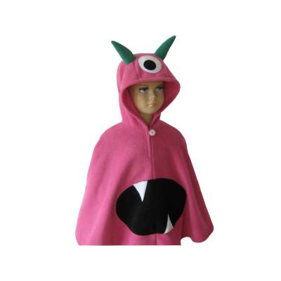 Monster Pink Halloween Fasching Kostüm Cape Poncho für Kleinkinder – Fleece mit Kapuze