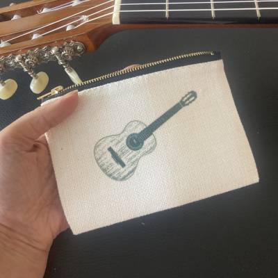  Zubehör-Tasche für Gitarre mit Reinigungstuch, Geschenk Gitarrenspieler Konzert Gitarre 