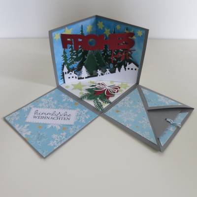 Explosionsbox Weihnachten, Gutschein, Geldgeschenk