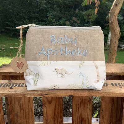 Große Baby Apotheke XL // Windeltasche // Kulturbeutel // Notfalltasche // Reiseapotheke XL // Dinos