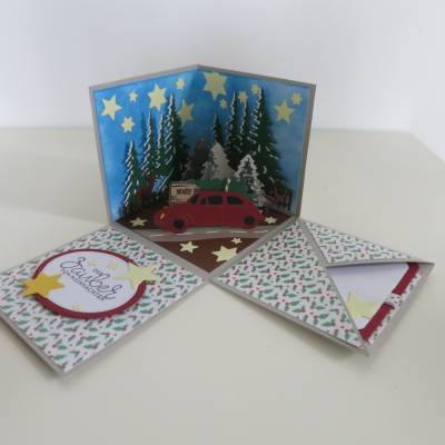 Explosionsbox Weihnachten, Gutschein, Geldgeschenk
