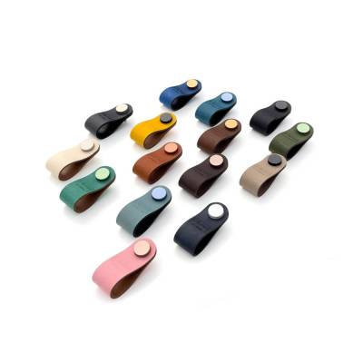 Schubladengriffe Serie "Arc" aus Leder / deutsche Manufaktur / Möbelgriffe / Lederknauf / Ledergriffe / Kommoden