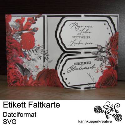 Plotterdatei Etikett Faltkarte