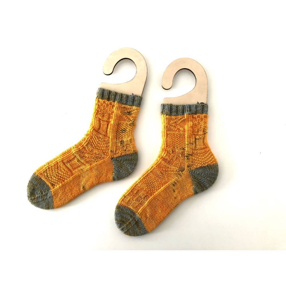 Strickanleitung Socke im Mosaikmuster für Größe 38/39 und 40/41, PDF Anleitung Bild 1