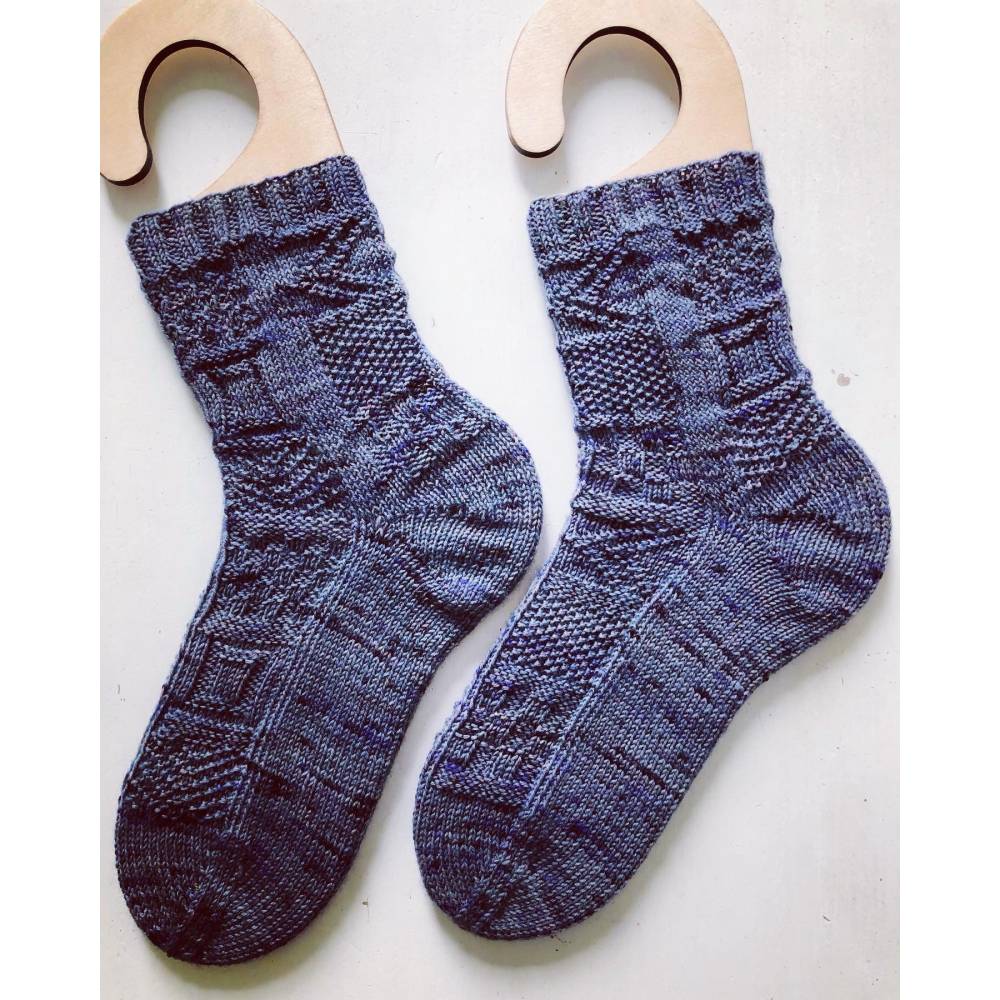 Strickanleitung Socke im Mosaikmuster für Größe 38/39 und 40/41, PDF Anleitung Bild 2