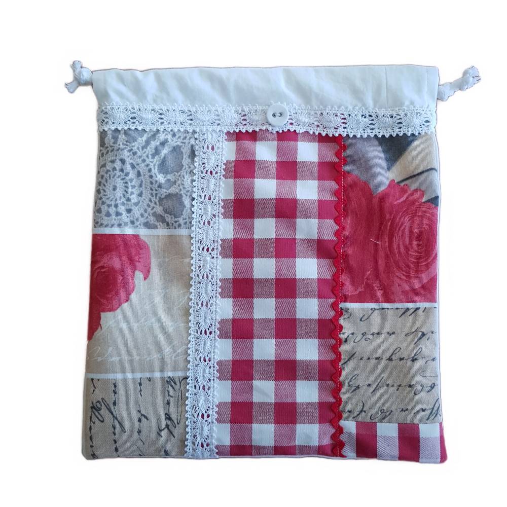 Stoffbeutel Geschenkverpackung Patchwork Unikat handgemacht Baumwolle Bild 1