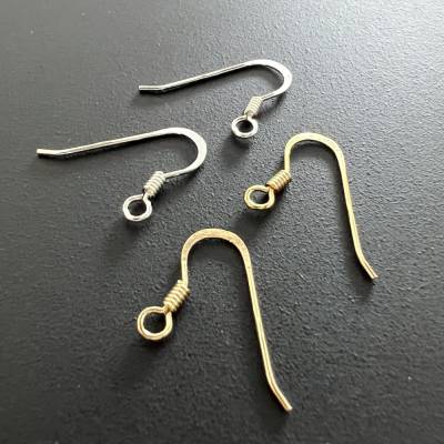 Ohrhaken 925-Silber, vergoldet, 20x14mm, 1 Paar