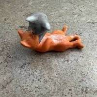 Kusskatzen - Figur aus Keramik Handbemalt