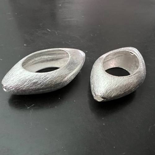 2 x versilbertes Kupfer Element, 28x15,5 mm - E4