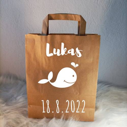 Geschenktüte Papier, Geschenktüte personalisiert, Geschenktüte Name, Geschenktüte Hochzeit, Personalisierte Geschenktüte