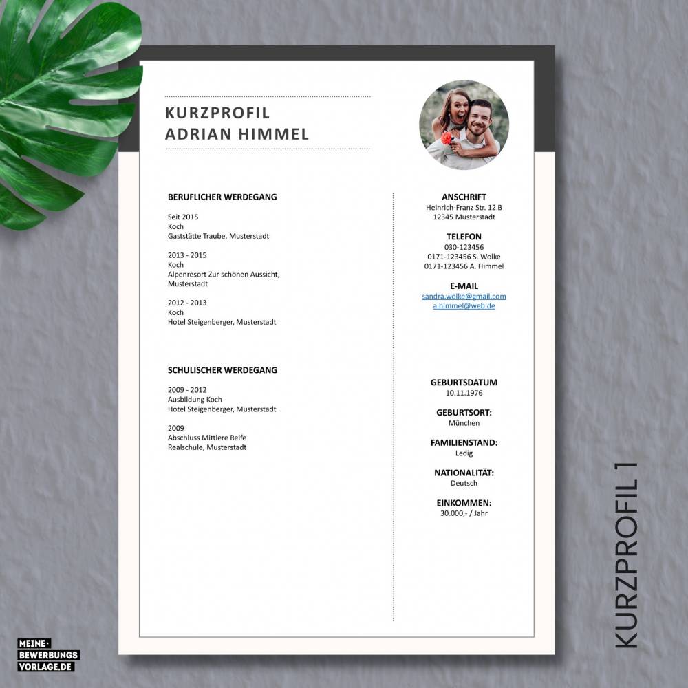 Wohnungsbewerbung - Wohnung Bewerbung - Bewerbungsvorlage Wohnung Paare + Formulare - Deutsch - Word + Pages Nr. 1 Bild 4