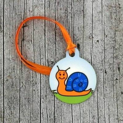 ABVERKAUF /// Anhänger **Schorschi Schneck** von ZWEIFARBIG 3,2cm Glücksbringer Schlüsselanhänger Einschulung Kind