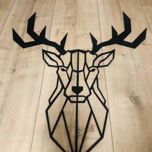 Geometrischer Hirsch Wandbild,geometric deer, wallart, geometric animal, verschiedene Farben