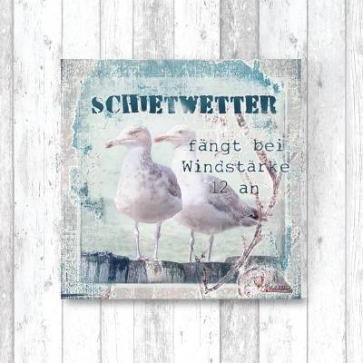 MÖWEN SCHIETWETTER, DIGITALES BILD ZUM DOWNLOAD & DRUCKEN Printable Wanddeko Poster mit Spruch Karte Geschenkidee