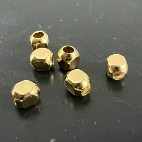5 Rechtecke aus vergoldetem 925-Silber, 3,1x2,7mm - A43