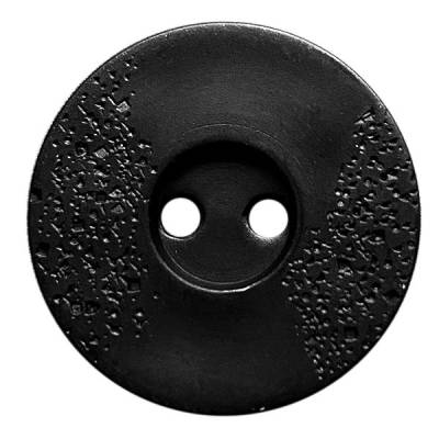 Modeknopf mit Struktur 2-Loch schwarz 20 mm
