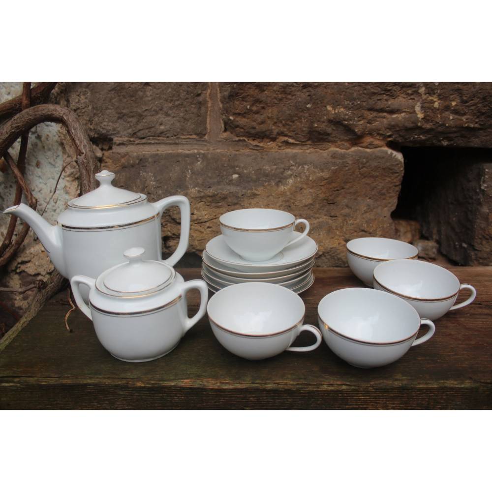 13 tlg. Teeservice Kaffeeservice Jaeger & Co und Schaller Bavaria Porzellan 30er 40er Jahre