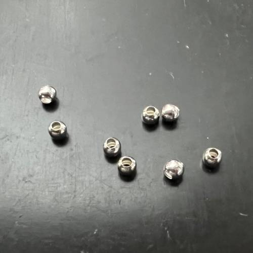 20 x 925-Silber Kugeln, Quetschkugeln, Quetschperlen, verschiedene Größe, 1,8mm, 2,0mm, 2,2mm, 2,5mm, 3,0mm