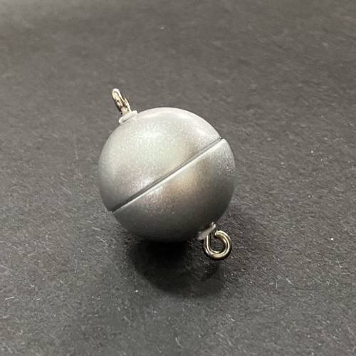 Magnet Verschluss, kugelförmig, silber matt, verschiedene Größen