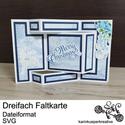 Dreifach Faltkarte