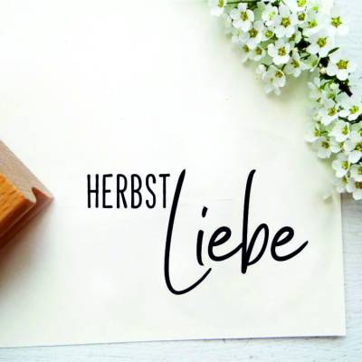 Stempel "Herbstliebe" für kleine Anhänger und Etiketten