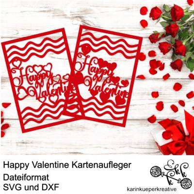 Plotterdatei Happy Valentine Kartenaufleger inkl. Box