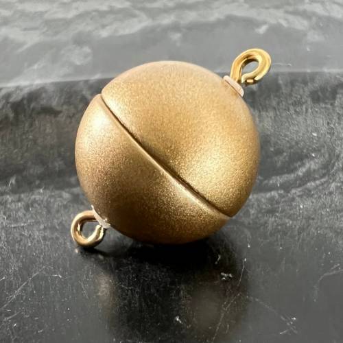 Magnet Verschluss, kugelförmig, gold matt, verschiedene Größen