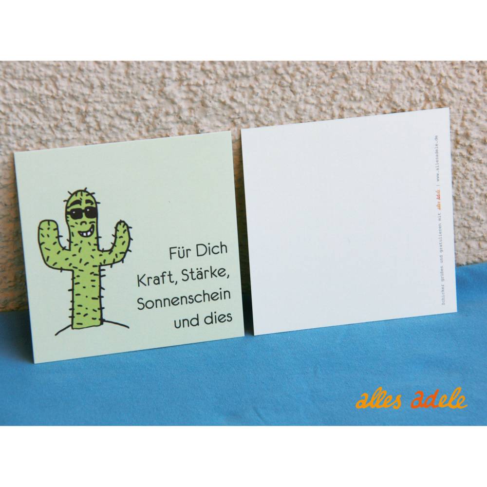 Coole Glckwunschkarte "Kaktus" | Geschenkanhnger, Grukarte