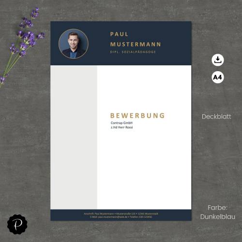 Bewerbungsvorlage deutsch, Lebenslauf Vorlage, Moderner Lebenslauf, Anschreiben, Deckblatt, Motivationsschreiben Word &