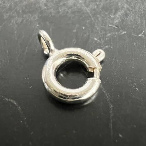 2 x Federringe / Verschlüsse aus 925-Silber, verschiedene Größen