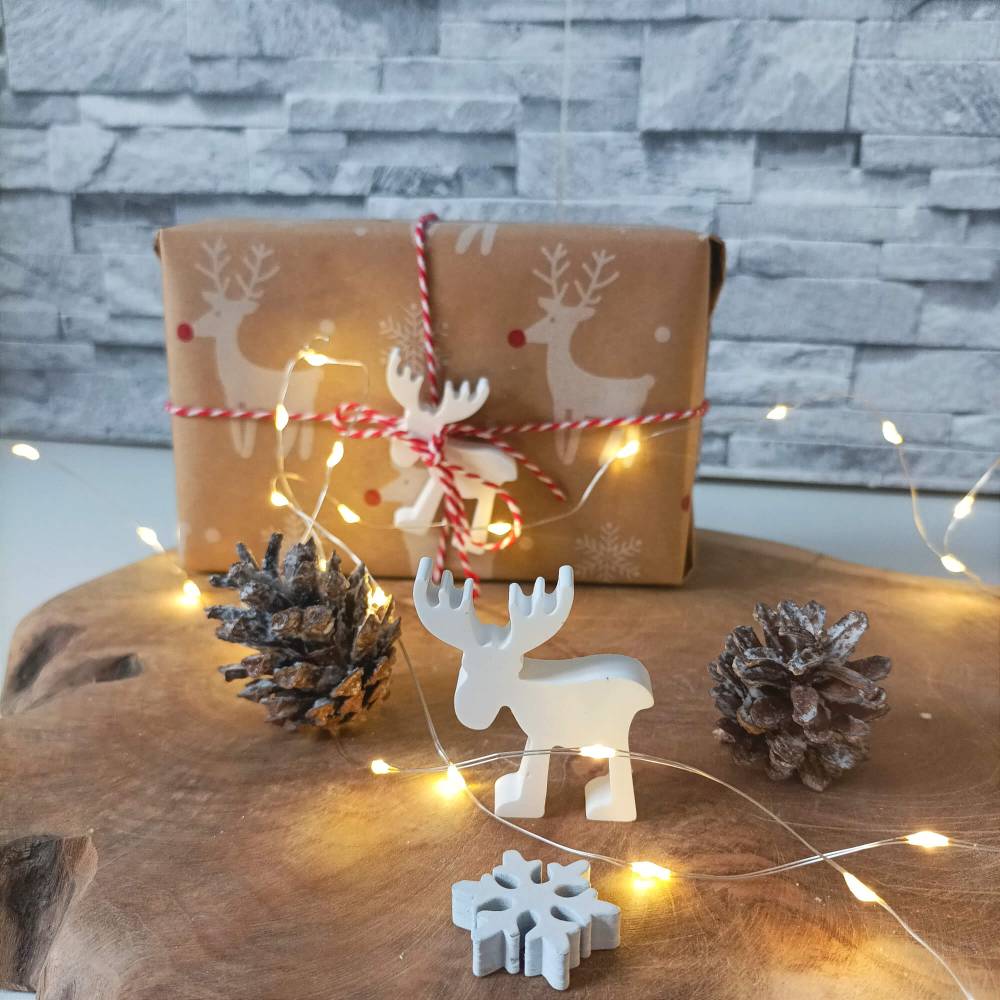 Rentier Deko, Deko weiß, Weihnachten Rentier, Weihnachtsrentier, Rentiere Weihnachten, Elch Raysin, Deko Elche