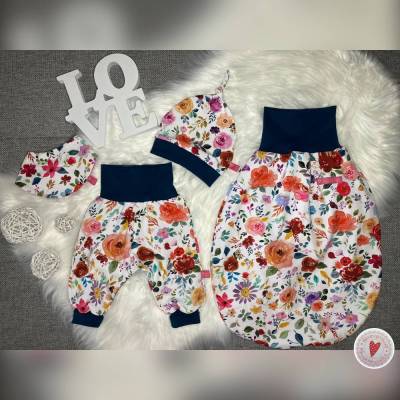 Baby-Set * 4 teilig * Gr.68 * Blumen