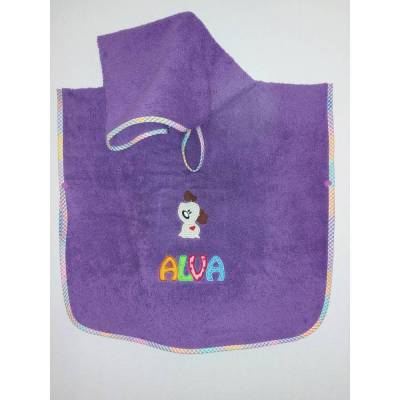 Badeponcho, Poncho mit Stickbild und Name nach Wunsch