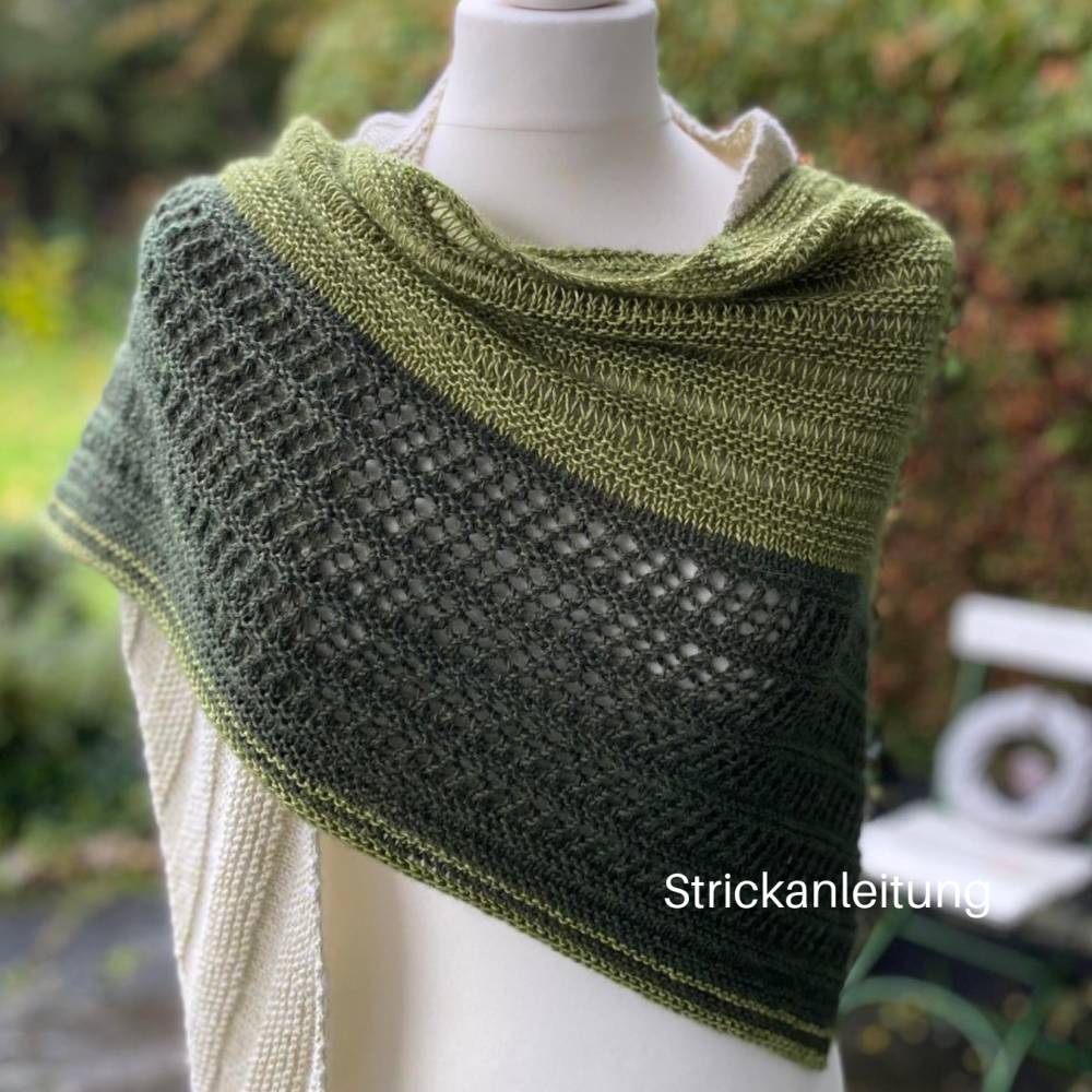 Strickanleitung Lizas Tuch Kieselsteine-Version 2- Bild 1