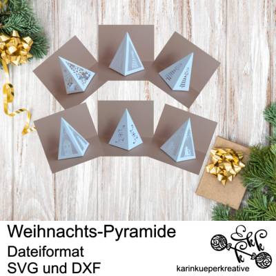 Plotterdatei Weihnachts-Pyramiden Laternen
